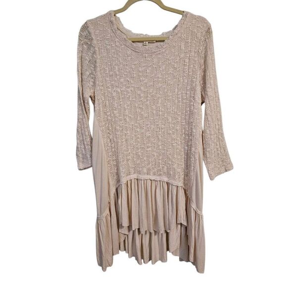 Indigo Thread Co cream colored knitted tunic with lining. Size XL. - Picture 1 of 6